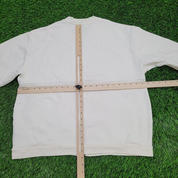 Adidas Zip Jacket Large 23x24 White Embroidered Trefoil Logo - Picture 4 of 16